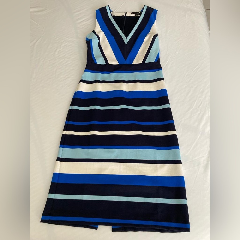 Banana Republic Blue Stripped Midi Dress